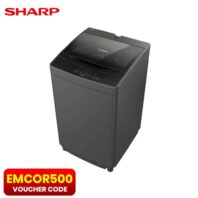 Sharp 8kg Fully Auto Washing Machine Top Load ES-JN08A9(GY)