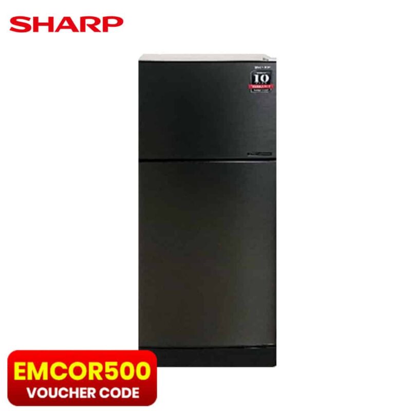 Sharp 6.4 cu.ft. Two Door Refrigerator SJ-FTS07BVS-DS